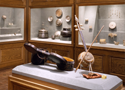 artifact mounts, exhibit consulting, textile strainer, Manoogian Museum